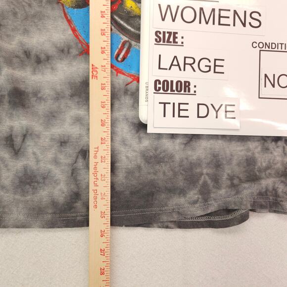 Guns N Roses Band Short Sleeve Graphic Shirt Womens Size Large L Tie Dye - Picture 8 of 9